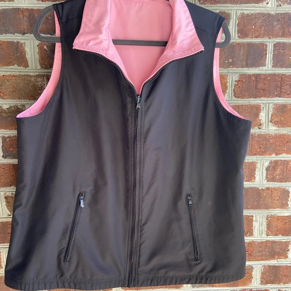 Lauren, Ralph Lauren Women’s Pink and Black Reversible Vest, Size 1X - Picture 10 of 13